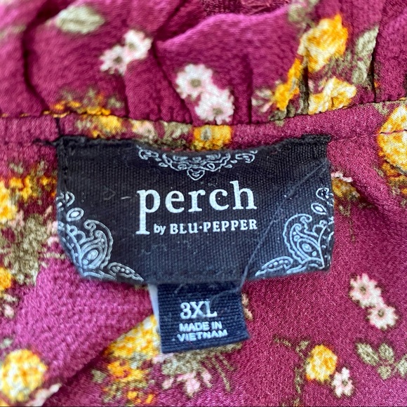 Perch By Blu-Pepper Floral Present Top Size 3XL - Picture 3 of 4
